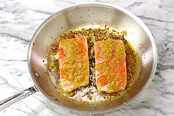 Frying Salmon

