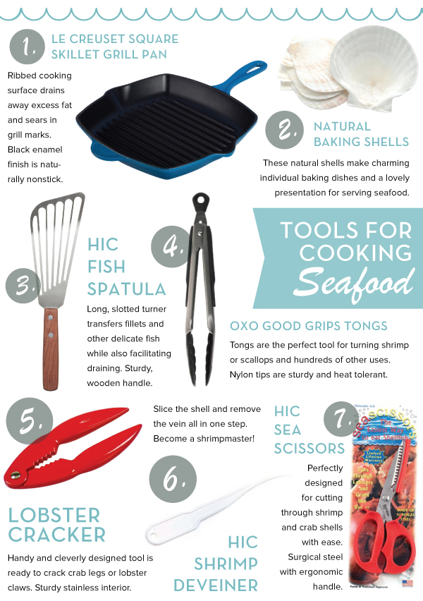 Tools for Cooking Seafood