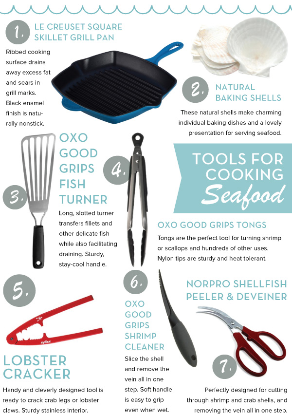 Tools for Cooking Seafood