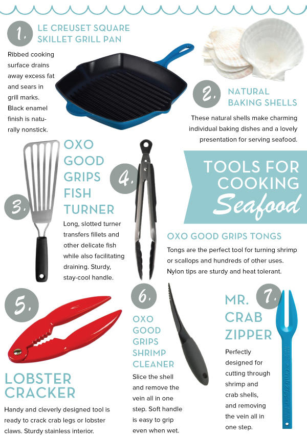 Tools for Cooking Seafood