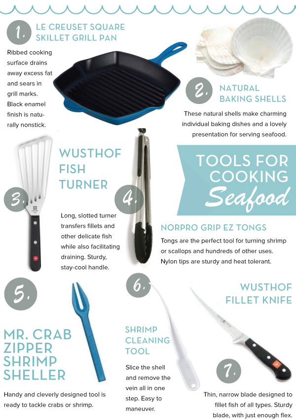 Tools for Cooking Seafood