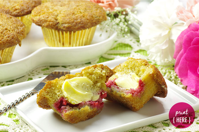 Vanilla Raspberry Muffins