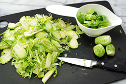 Slicing Brussels Sprouts

