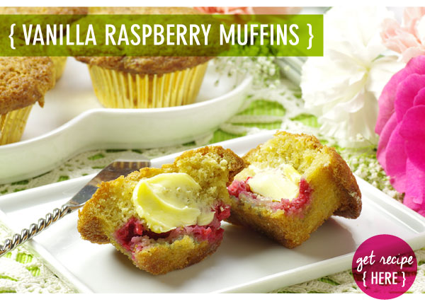 RECIPE: Vanilla Raspberry Muffins