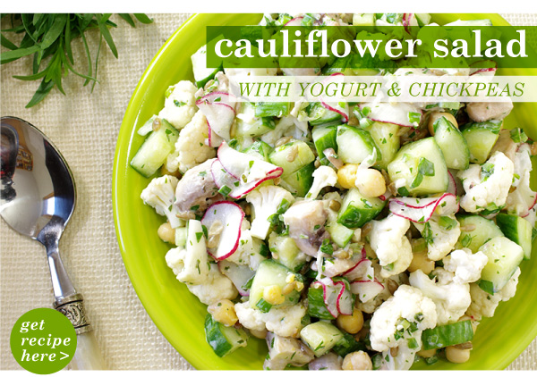 RECIPE: Caulifower Salad with Yogurt and Chickpeas