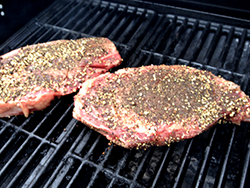 Rib-Eyes on Grill