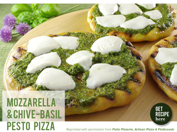 RECIPE: Mozzarella and Chive-Basil Pesto Pizza