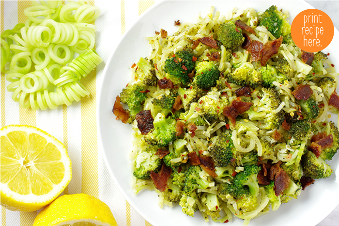 Lemon Garlic Broccoli with Bacon