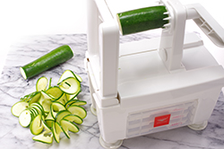 Spiralizing Zucchini Ribbons