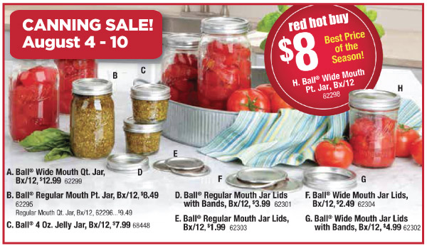 Canning Sale
