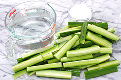 Cucumbers and Salt Brine