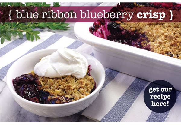 RECIPE: Blue Ribbon Blueberry Crisp