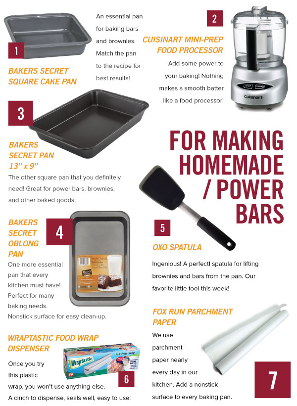 For Baking Homemade Power Bars