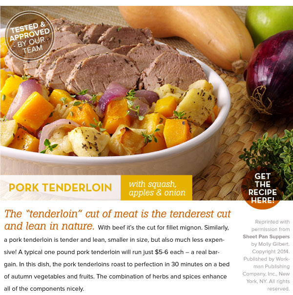 RECIPE: Pork Tenderoin with Squash, Apples and Onion