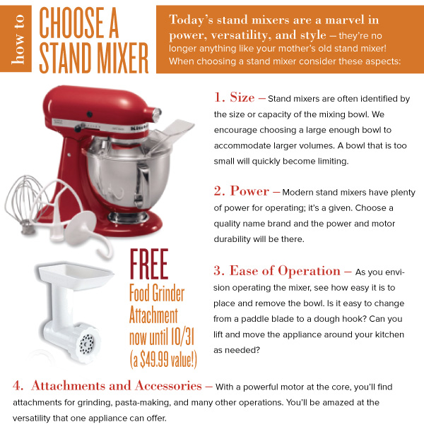 Choose a Stand Mixer