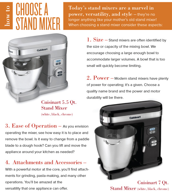 Choose a Stand Mixer