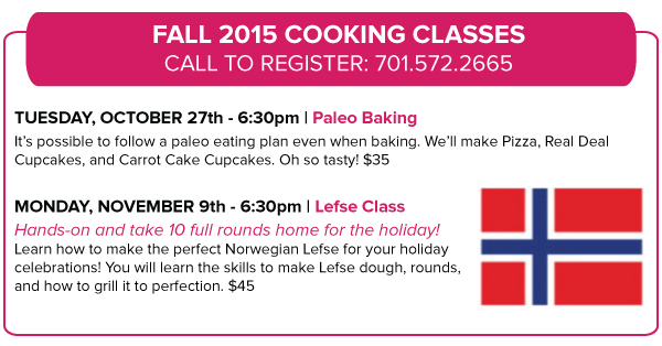 Fall Cooking Classes