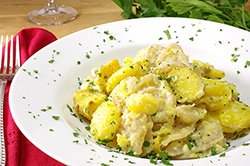 Sugeli with Potatoes and Garlic