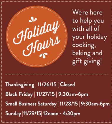 Holiday Hours