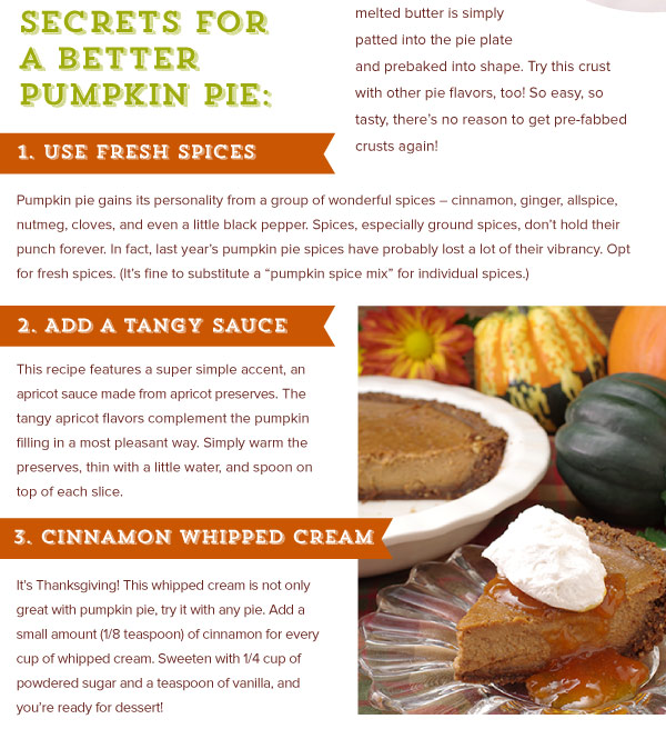 Secrets for a Better Pumpkin Pie