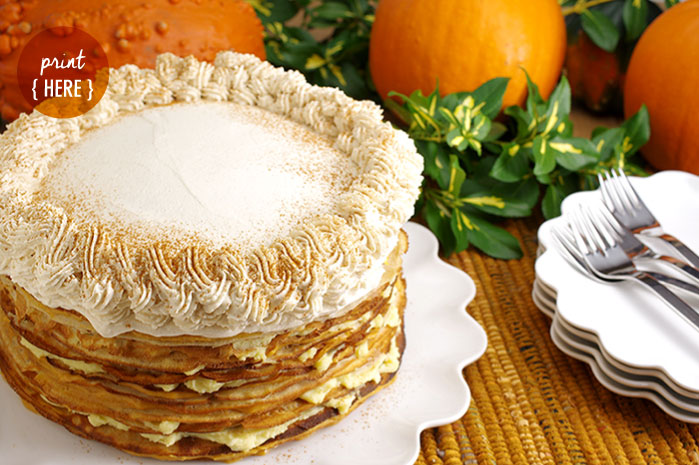 Pumpkin Crêpe Cake