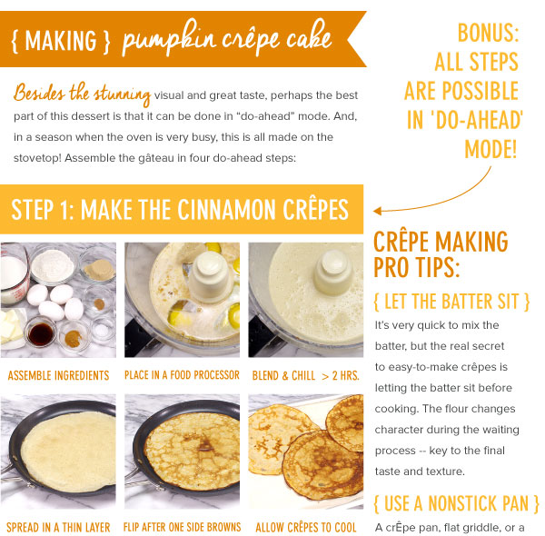 Making A Pumpkin Crepe Cake