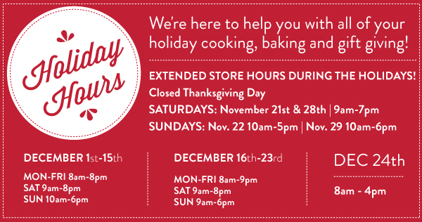 Holiday Hours