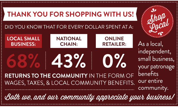 Thanks for Shopping Locally