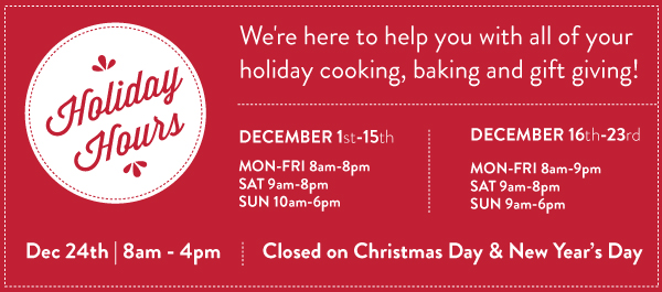 Holiday Hours