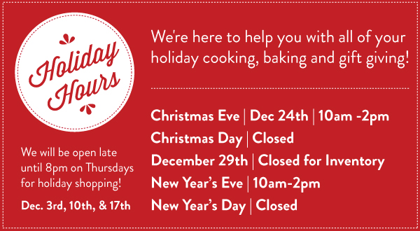 Holiday Hours