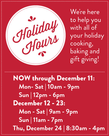 Holiday Hours