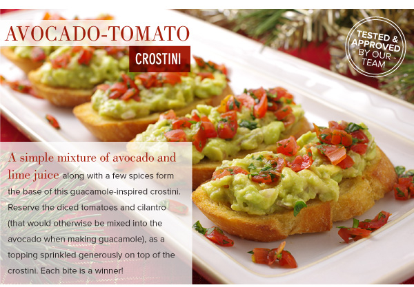 Avocado-Tomato Crostini