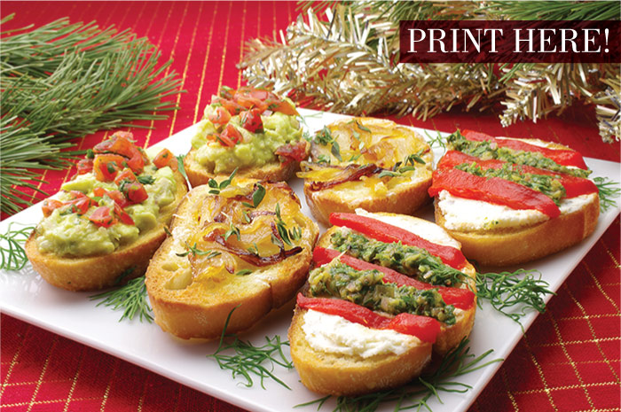 Three Festive Crostini