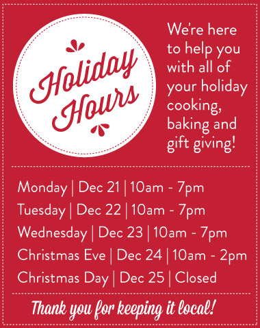 Holiday Hours