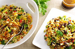 Broccoli, Bean and Brown Rice with a Sesame-Ginger Vinaigrette