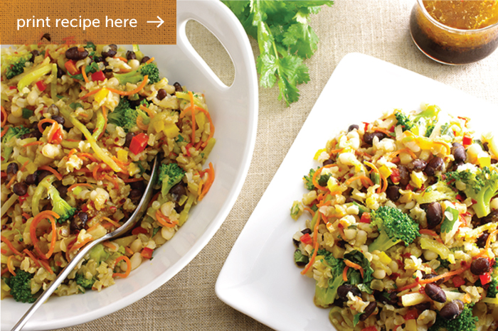 Broccoli, Bean, and Brown Rice 
with a Sesame-Ginger Vinaigrette