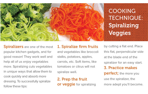 Cooking Technique: Spiralizing Veggies