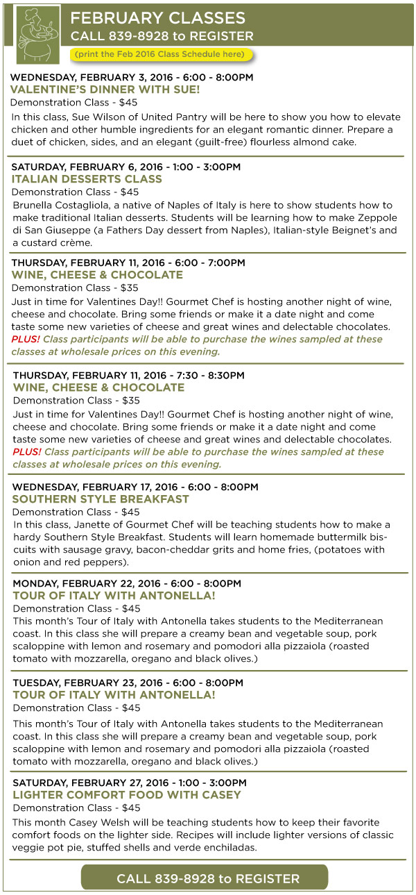 February Classes