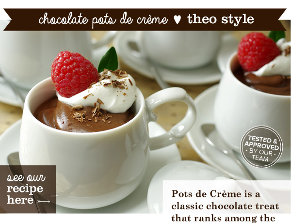 RECIPE: Chocolate Pots De Creme, Theo Style