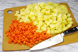 Cubed Potatoes and Diced Carrots 