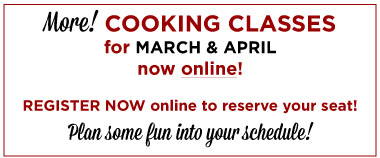 More Cooking Classes