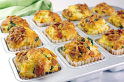 Savory Spinach, Bacon, and Cheese Muffins