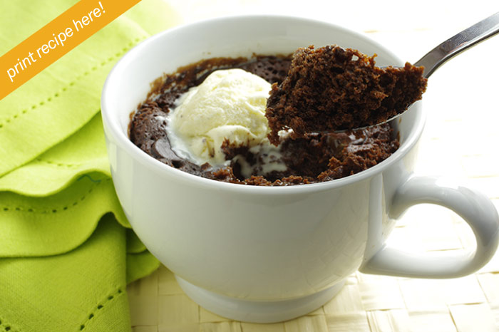 Warm, Chocolate Cake-In-a-Cup