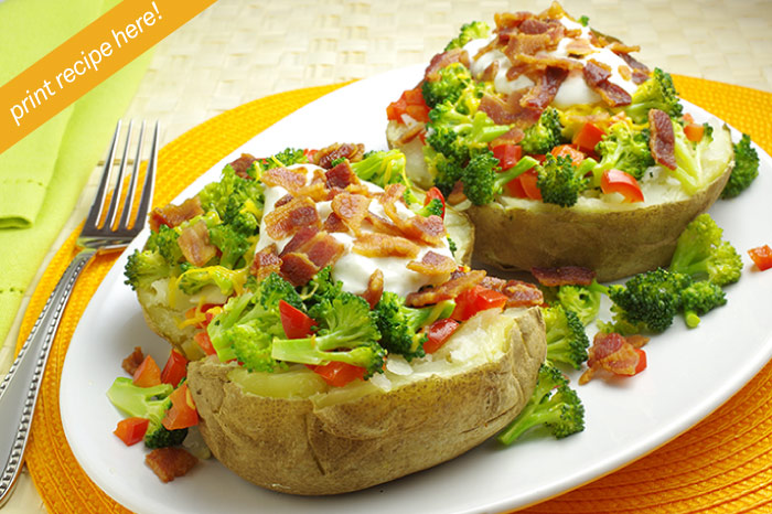 Broccoli-Stuffed Baked Potatoes