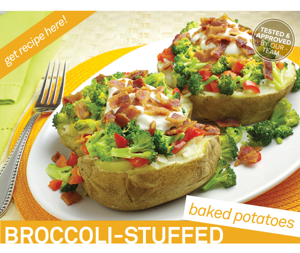 RECIPE: Broccoli Stuffed Baked Potatoes