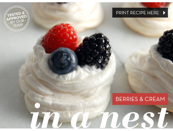 Berries and Cream in a Nest