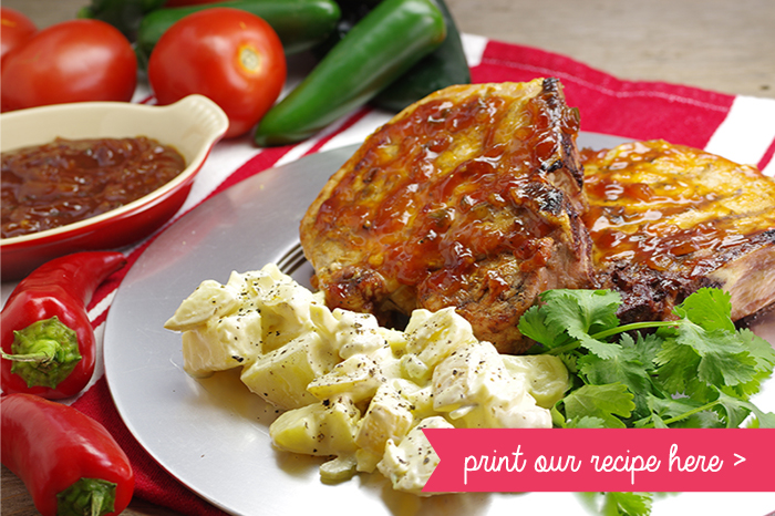 Grilled Pork Chops with Homemade BBQ Sauce