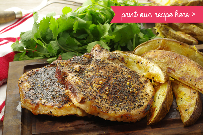 Grilled Coffee-crusted Pork Chops