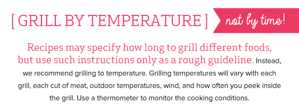 Grill by temperature, not by time