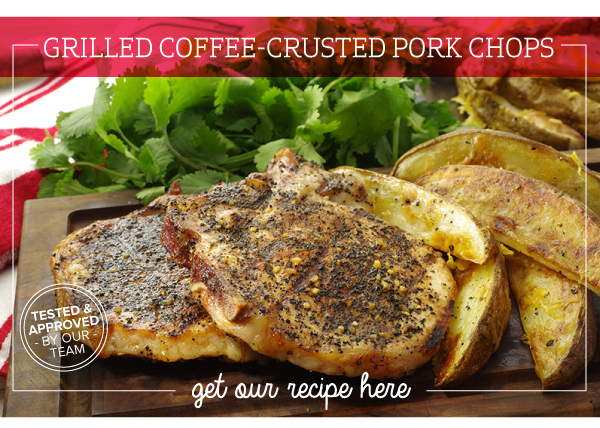 RECIPE: Grilled Coffee-Crusted Pork Chops